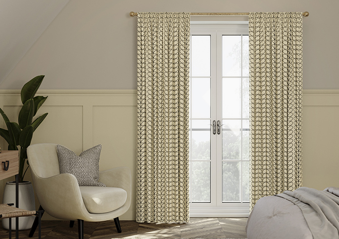 Orla Kiely Linear Stem, Black - Made to Measure Curtains - Image 3